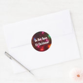 Niet openen tot de kerstverlichting ronde sticker (Envelop)