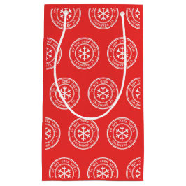 Niet openen tot de rode kerstcadeau klein cadeauzakje