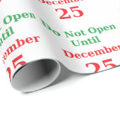 "Niet openen tot dec. 25e" omslagpapier Cadeaupapier (Rol Hoek)