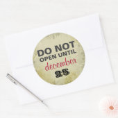 NIET openen tot december 25 Cadeau Stickers (Envelop)
