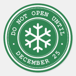 Niet openen tot groen-wit Label