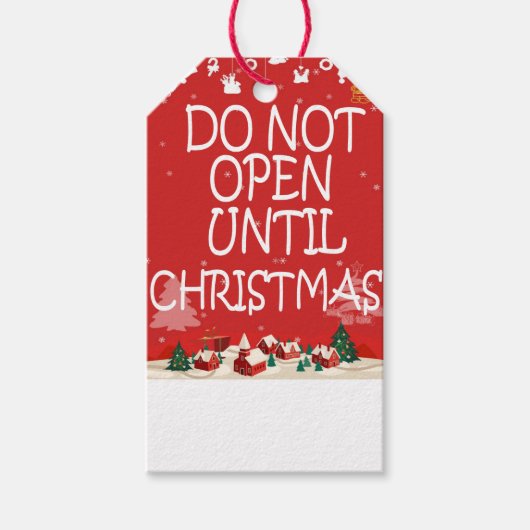 Niet openen tot kerst cadeaulabel (Voorkant)