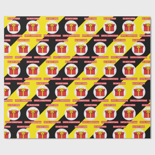 Niet openen tot kerst cadeaupapier (Vlak)