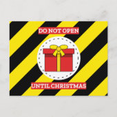 Niet openen tot kerst feestdagenkaart (Voorkant)