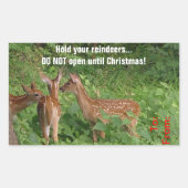 Niet openen tot kerst herten cadeau Label Sticker (Voorkant)
