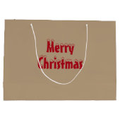 Niet openen tot kerst kraft papier kleur groot cadeauzakje (Achterkant)