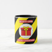 Niet openen tot kerst mok (Midden)