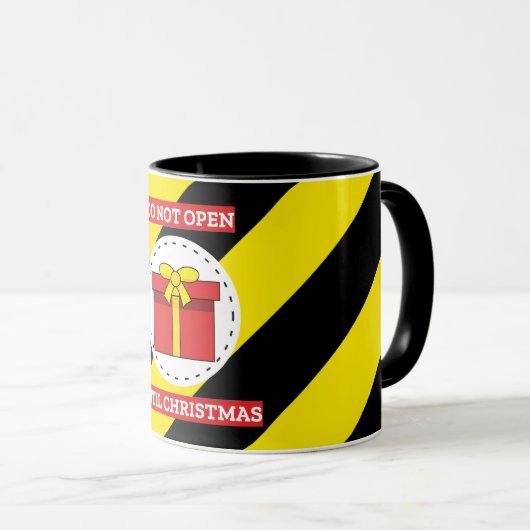 Niet openen tot kerst mok (Voorkant rechts)