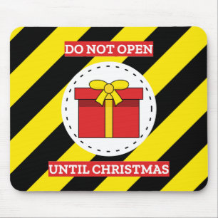 Niet openen tot kerst muismat