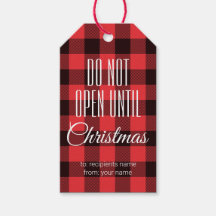 Niet openen tot kerst|Rode Buffalo-plaat