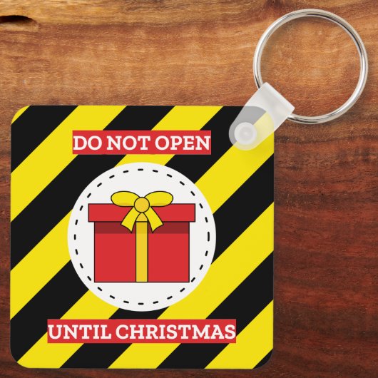 Niet openen tot kerst sleutelhanger (Achterkant)