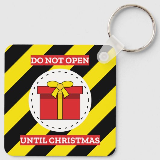 Niet openen tot kerst sleutelhanger (Achterkant)