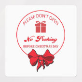 Niet openen tot Kerst sticker (Design 1)