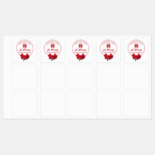 Niet openen tot Kerst sticker (Vel)