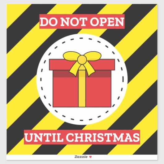 Niet openen tot kerst sticker (Vel)