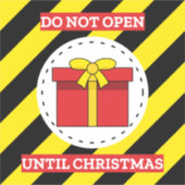 Niet openen tot kerst sticker (Voorkant)