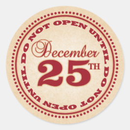 Niet openen tot Kerst stickers
