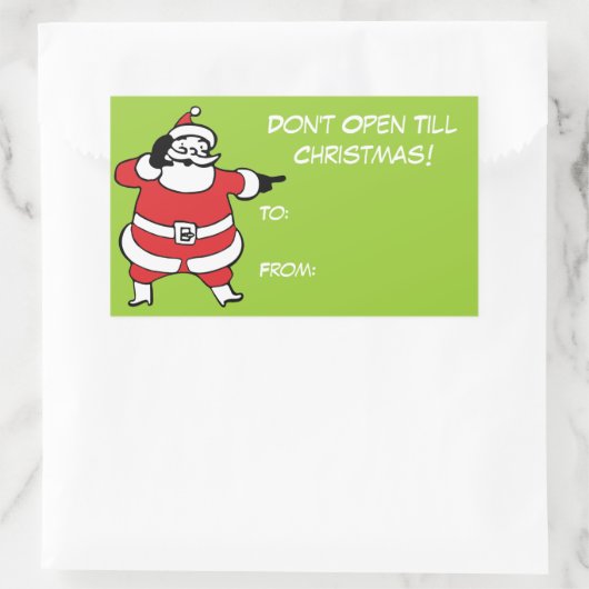 Niet openen tot Kerst stickers (Tas)