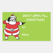 Niet openen tot Kerst stickers (Voorkant)