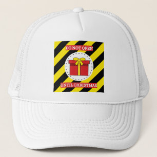 Niet openen tot kerst trucker pet