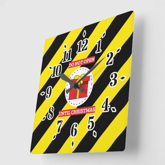 Niet openen tot kerst vierkante klok (Hoek)