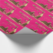 Niet openen tot kerstavond Heldere roze Cadeaupapier (Hoek)