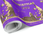 Niet openen tot kerstavond Paars Cadeaupapier (Rol Hoek)