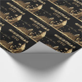 Niet openen tot kerstcadeaus Black Gold Cadeaupapier (Hoek)