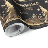 Niet openen tot kerstcadeaus Black Gold Cadeaupapier (Rol Hoek)