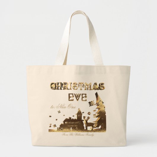 Niet openen tot kerstcadeautas grote tote bag (Voorkant)