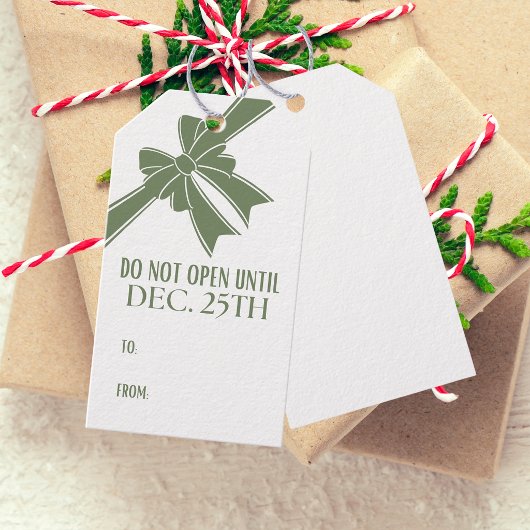 Niet Openen tot Kerstman Cadeaulabel