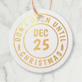 Niet openen tot Kerstmis Bedankjes Labels