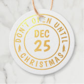 Niet openen tot Kerstmis Bedankjes Labels (Voorkant)