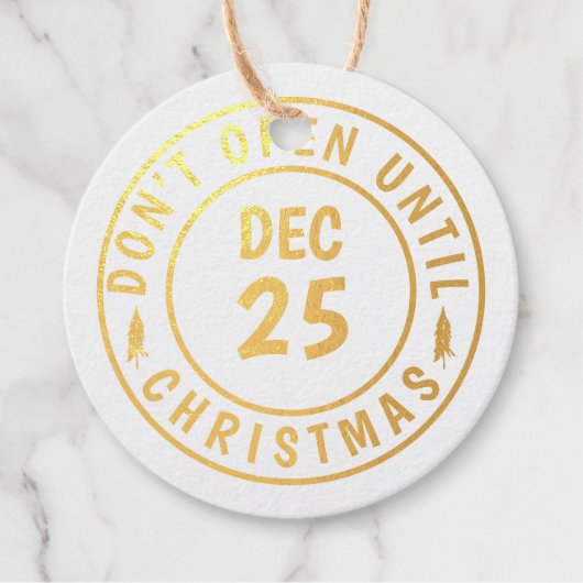 Niet openen tot Kerstmis Bedankjes Labels (Voorkant)