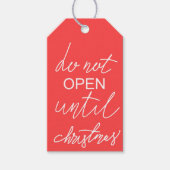 Niet openen tot Kerstmis Cadeaulabel (Voorkant)