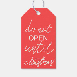 Niet openen tot Kerstmis Cadeaulabel