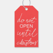 Niet openen tot Kerstmis Cadeaulabel (Achterkant)