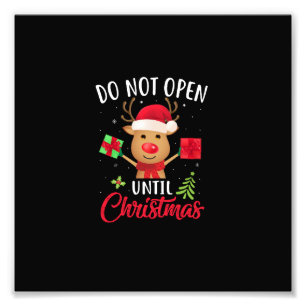 Niet openen tot Kerstmis Foto Afdruk