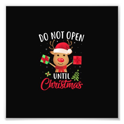 Niet openen tot Kerstmis Foto Afdruk (Voorkant)