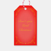 "Niet openen tot Kerstmis" Gift Label 10 stuks Cadeaulabel (Achterkant)