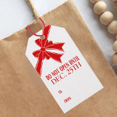 Niet Openen tot Kerstmis Kerstman Cadeaulabel