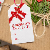 Niet Openen tot Kerstmis Kerstman Cadeaulabel
