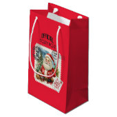 Niet openen tot Kerstmis kleine geschenkzak Klein Cadeauzakje (Achterkant Gekanteld)