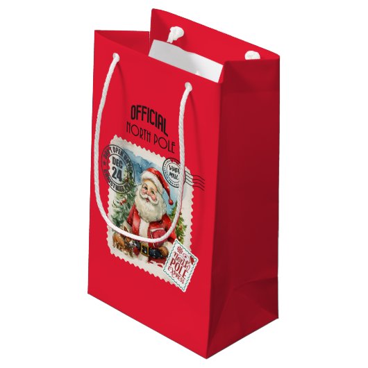 Niet openen tot Kerstmis kleine geschenkzak Klein Cadeauzakje (Achterkant Gekanteld)