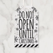 Niet openen tot Kerstmis Rustiek Chic & Elegant Cadeaulabels (Achterkant)