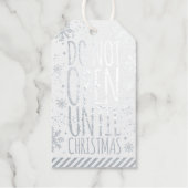 Niet openen tot Kerstmis Rustiek Chic & Elegant Cadeaulabels (Voorkant)