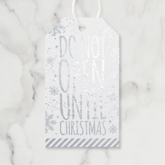 Niet openen tot Kerstmis Rustiek Chic & Elegant Cadeaulabels (Voorkant)