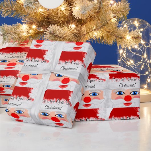 Niet openen 'tot Kerstmis Santa Wrapping Papier (Feestdagen)