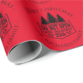Niet openen tot - Red Personalized Christmas Cadeaupapier (Rol Hoek)