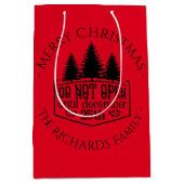 Niet openen tot - Red Personalized Christmas Medium Cadeauzakje (Voorkant)